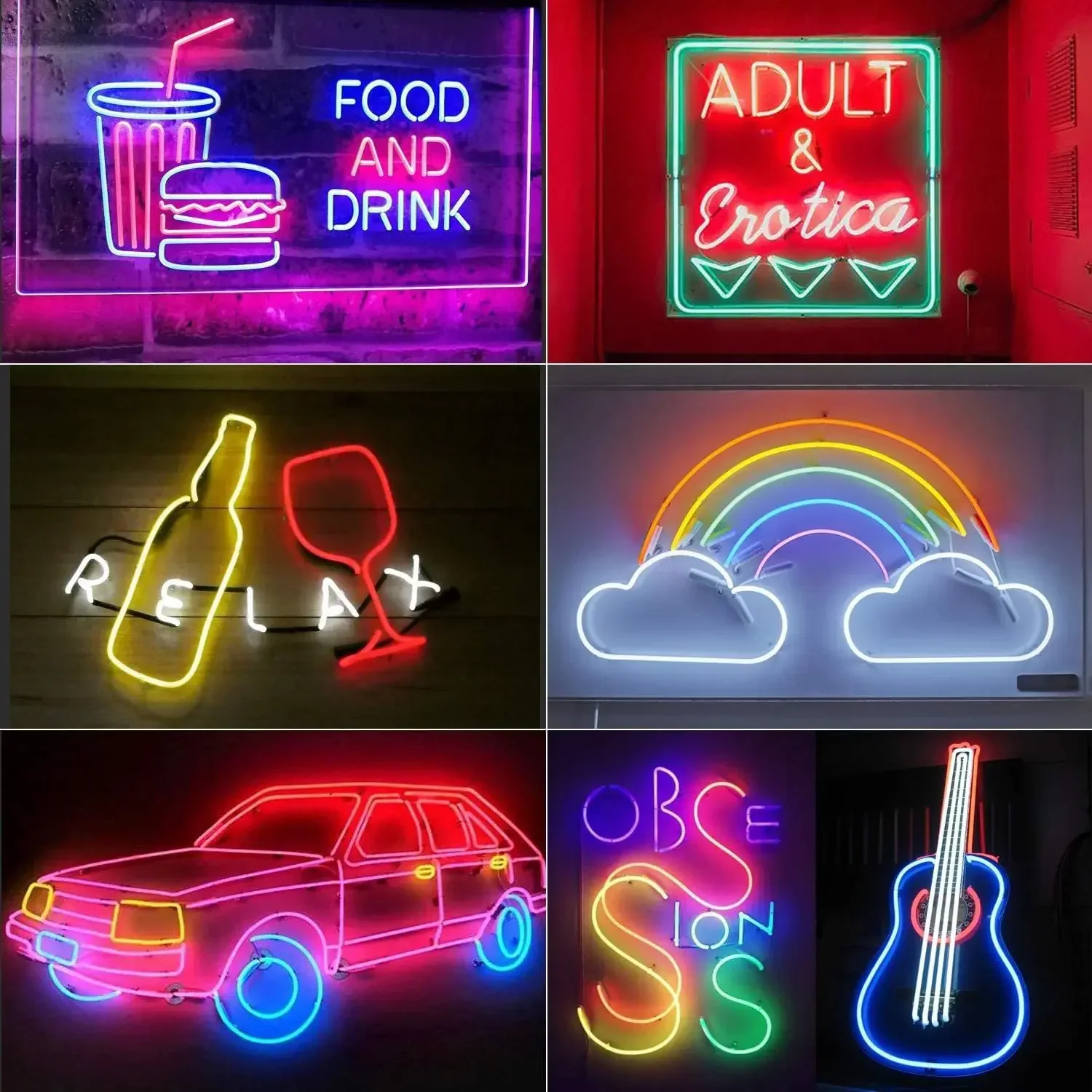 Fita LED Neon RGB com Controle e Sincronização de Música para Ambientes