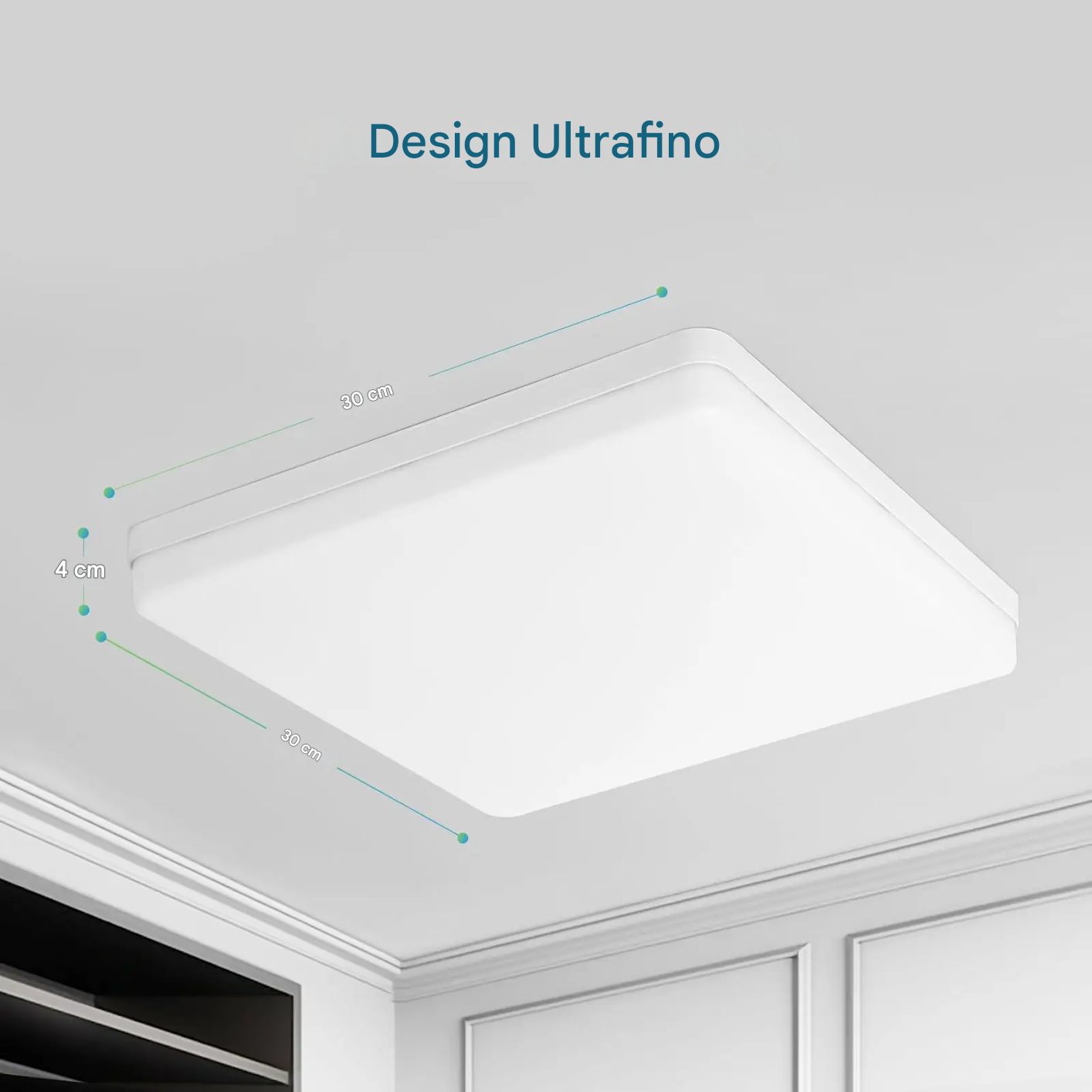 Luminária LED Plafon Quadrada 18W 24W 36W 48W Branco Quente Neutro ou Frio