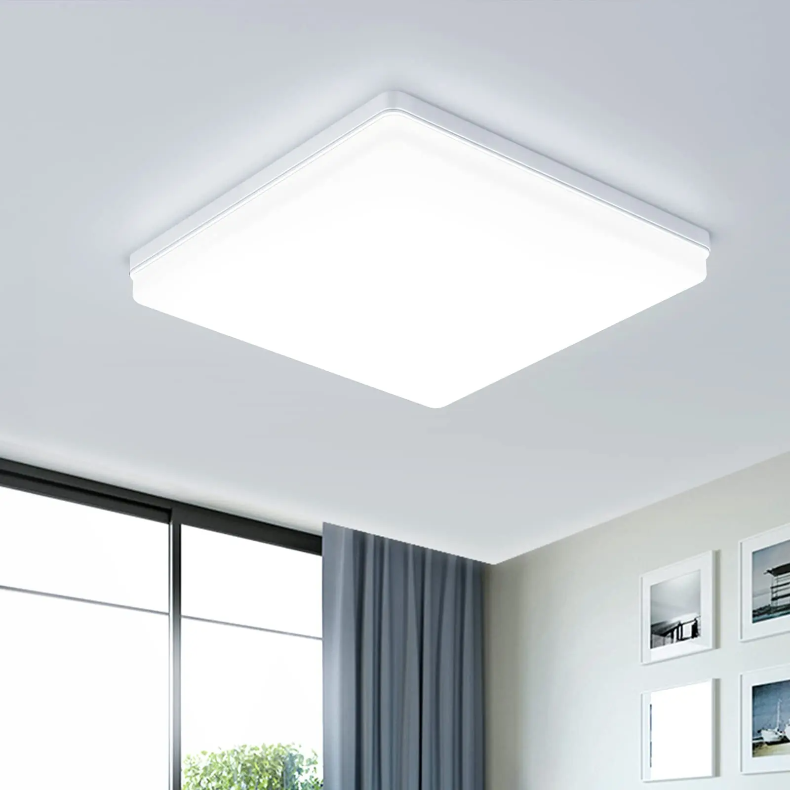 Luminária LED Plafon Quadrada 18W 24W 36W 48W Branco Quente Neutro ou Frio