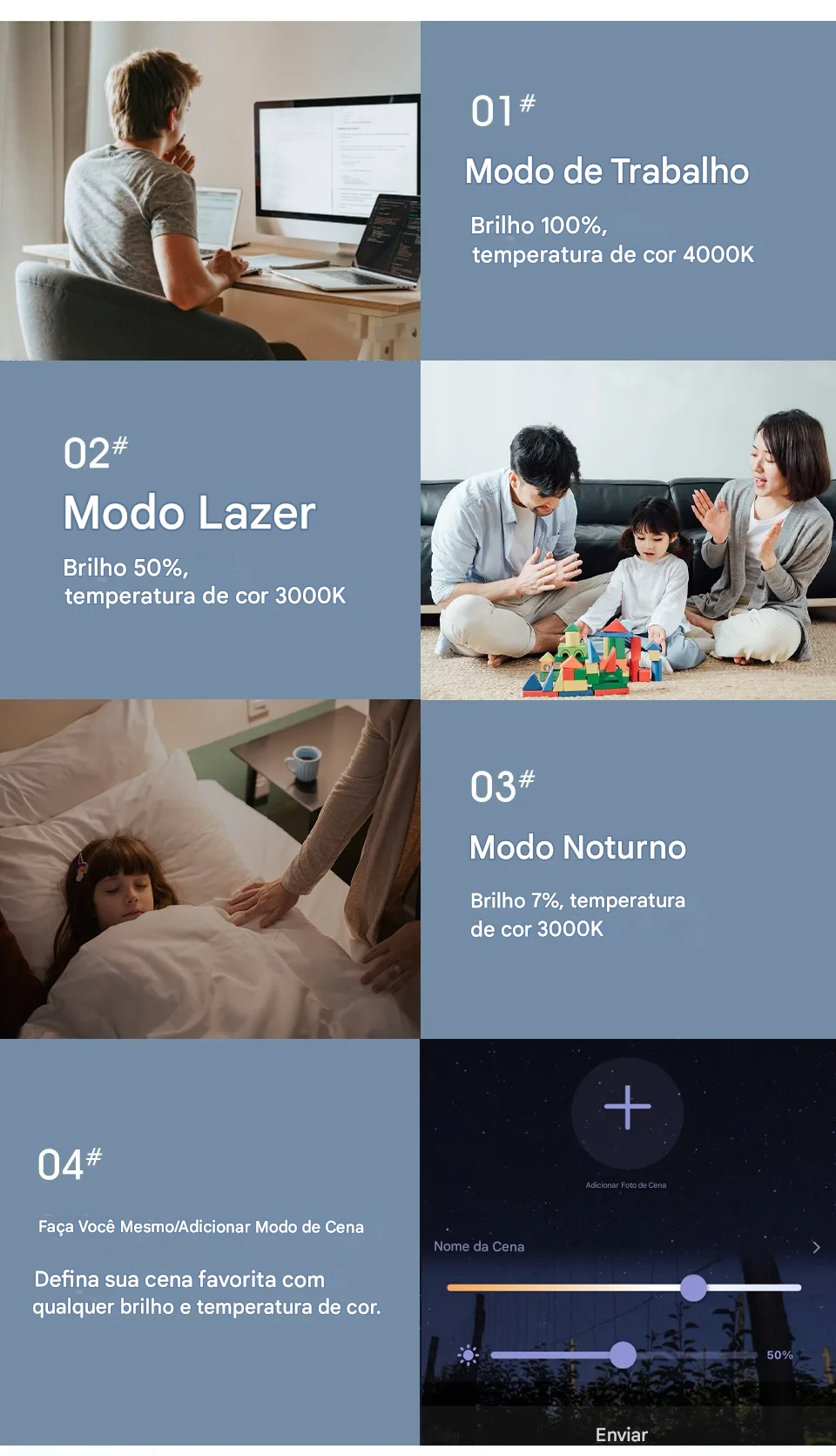 Luminária LED Plafon Smart LED com Acabamento em Madeira Controle Alexa e Google