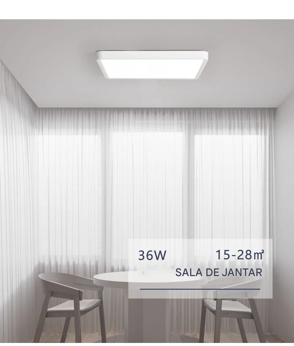Luminária LED Plafon Smart LED com Acabamento em Madeira Controle Alexa e Google