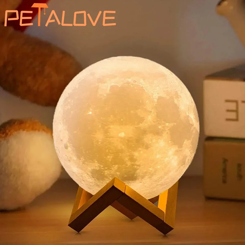Luminária Lua Multicolorida com Luz Suave e Sofisticada