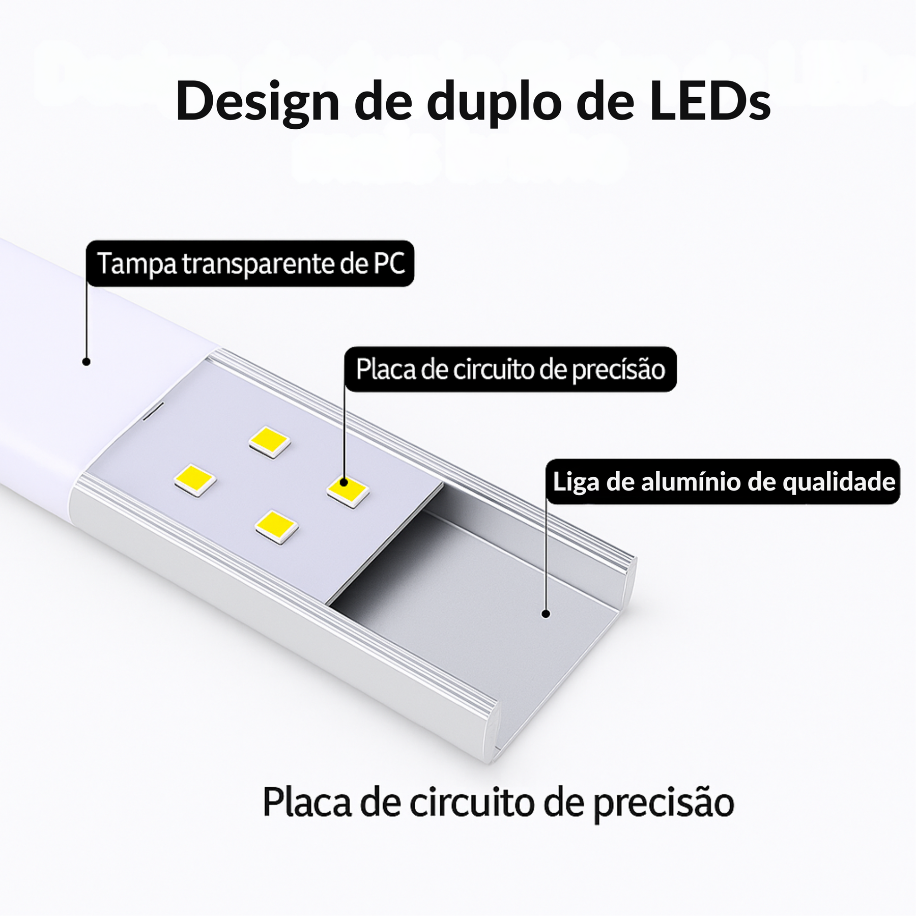 Luminária LED Sem Fio Bateria com 4 Semanas de Duração Recarregável com Sensor de Movimento Ultrafina