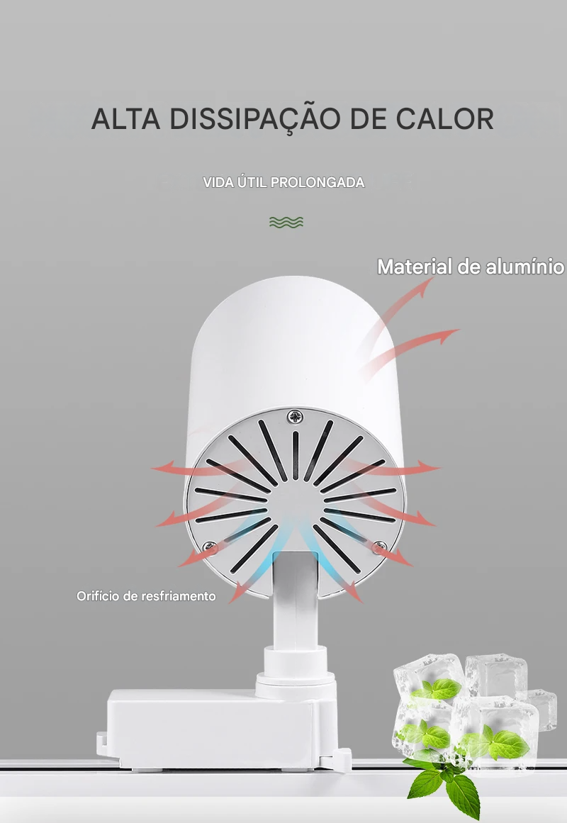 Kit Completo 10 Unidades Spot LED de Trilho 220V - Kit BRANCO