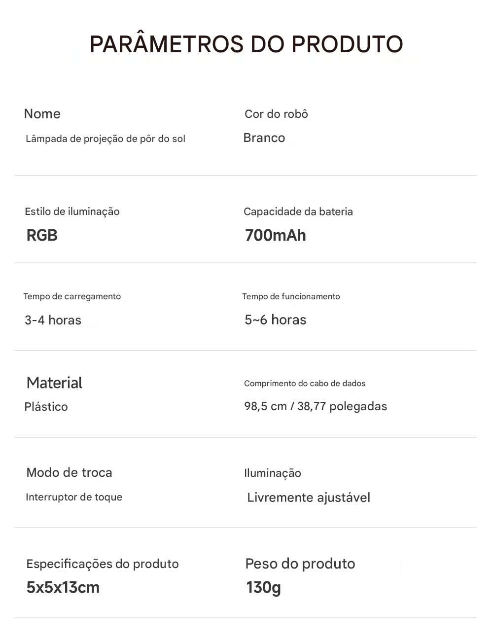 Luminária Astronauta com 7 Variações de Cores e Bateria Recarregável