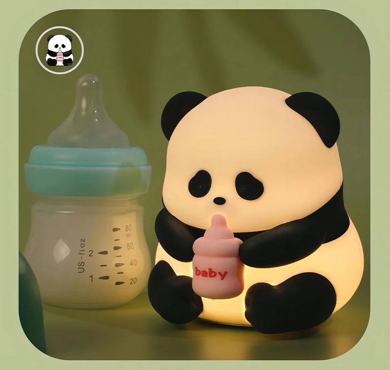 Luminária Pandinha de Óculos de LED em Silicone c/ Bateria Recarregável