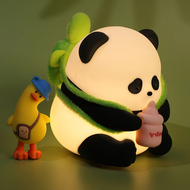 Luminária Pandinha de Óculos de LED em Silicone c/ Bateria Recarregável