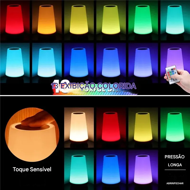 Luminária com Alternação de Luz ao Toque e Carreamento via USB