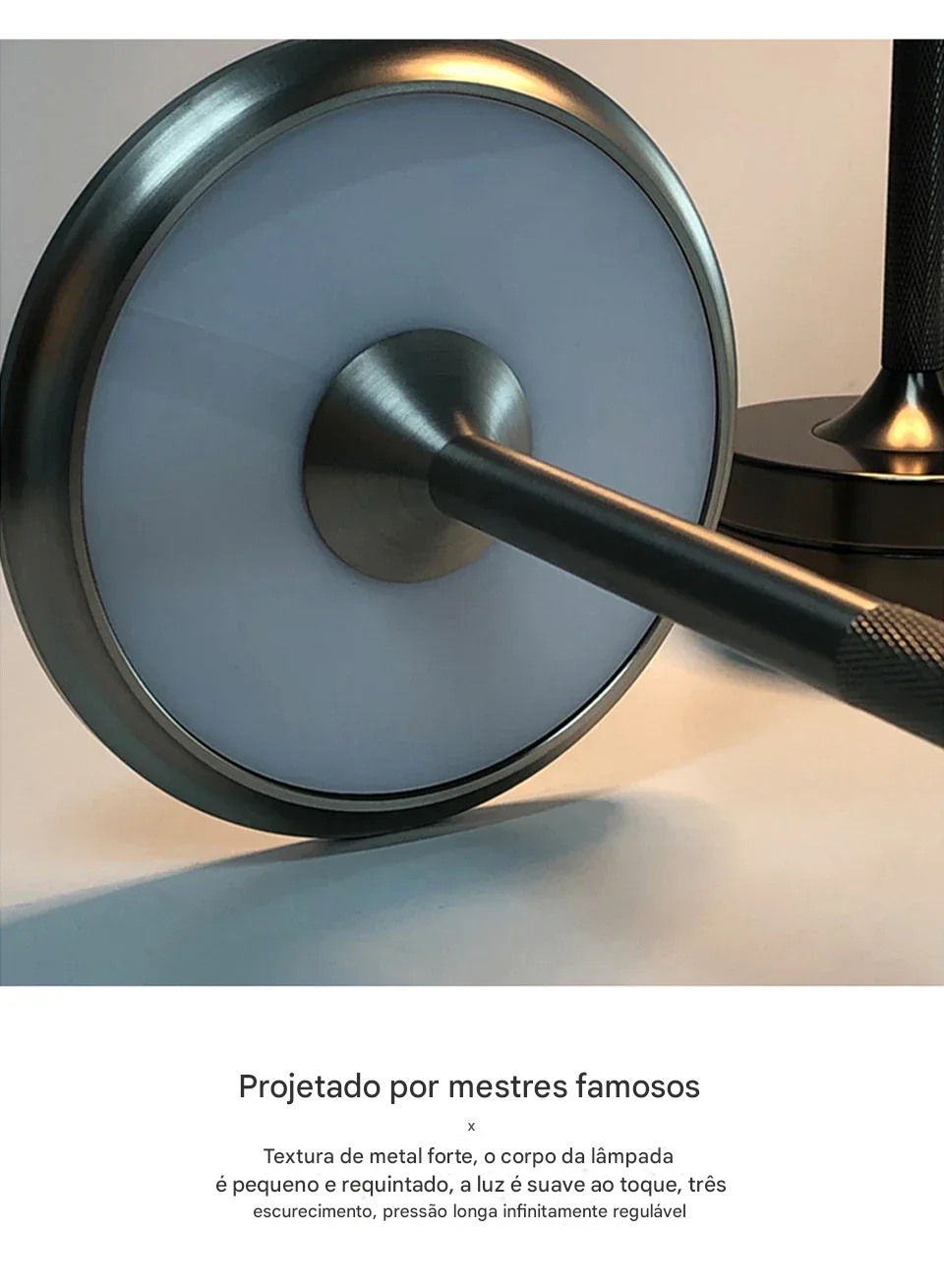 Candeeiro de Mesa Sem Fio com Bateria Recarregável