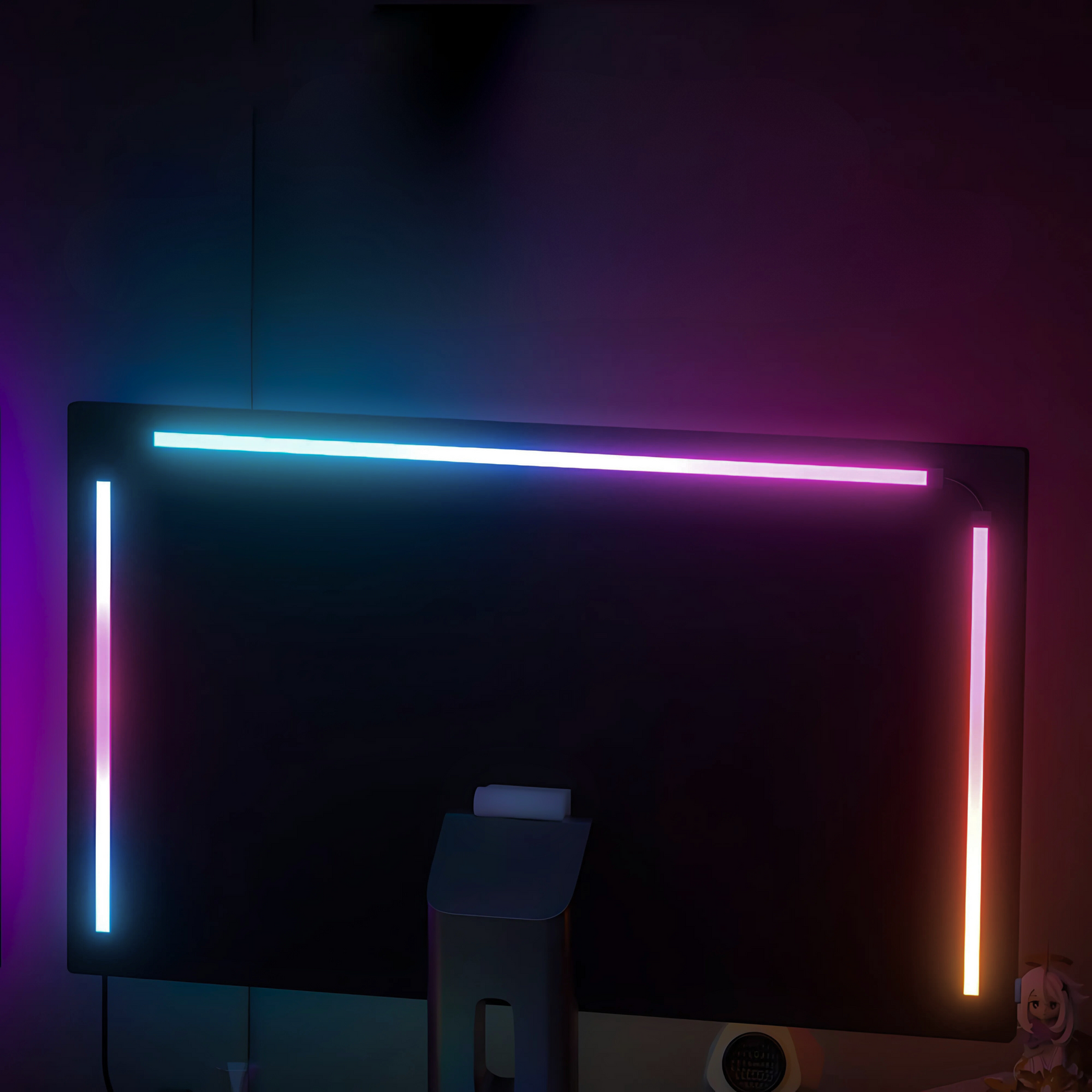 Faixa de Luz LED RGB para Monitor com Sincronização de Cores e Atmosfera Imersiva