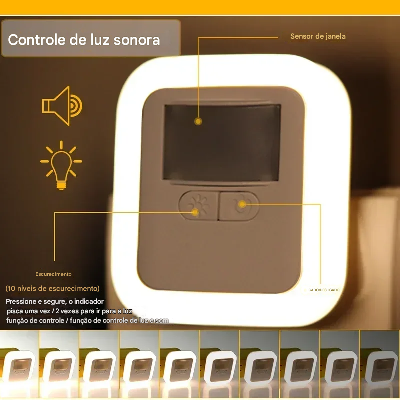 Luminária de Tomada com Sensor de Presença e com Adaptação de Tonalidades de Luz