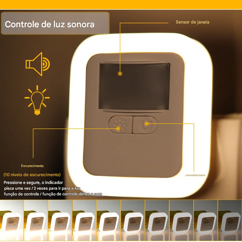 Luminária de Tomada com Sensor de Presença e com Adaptação de Tonalidades de Luz