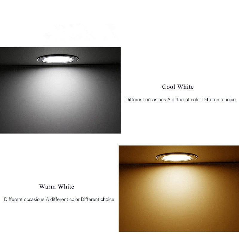 Spot LED Embutido Regulável 5W a 15W Luz AC110V 220V - 3 Cores Alternáveis