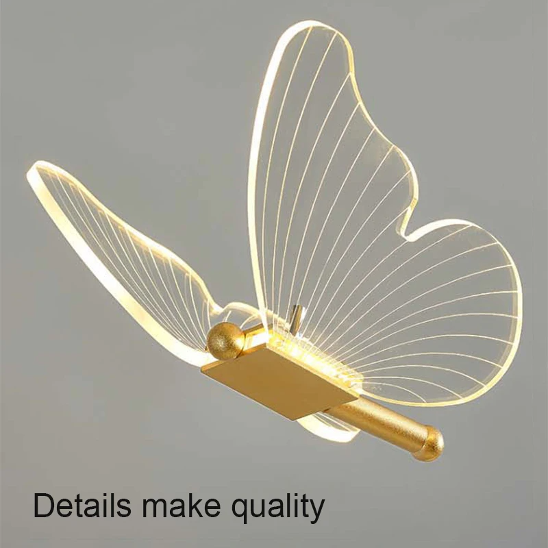 Luminária de Mesa LED Nórdica em Formato de Borboleta com Interruptor para