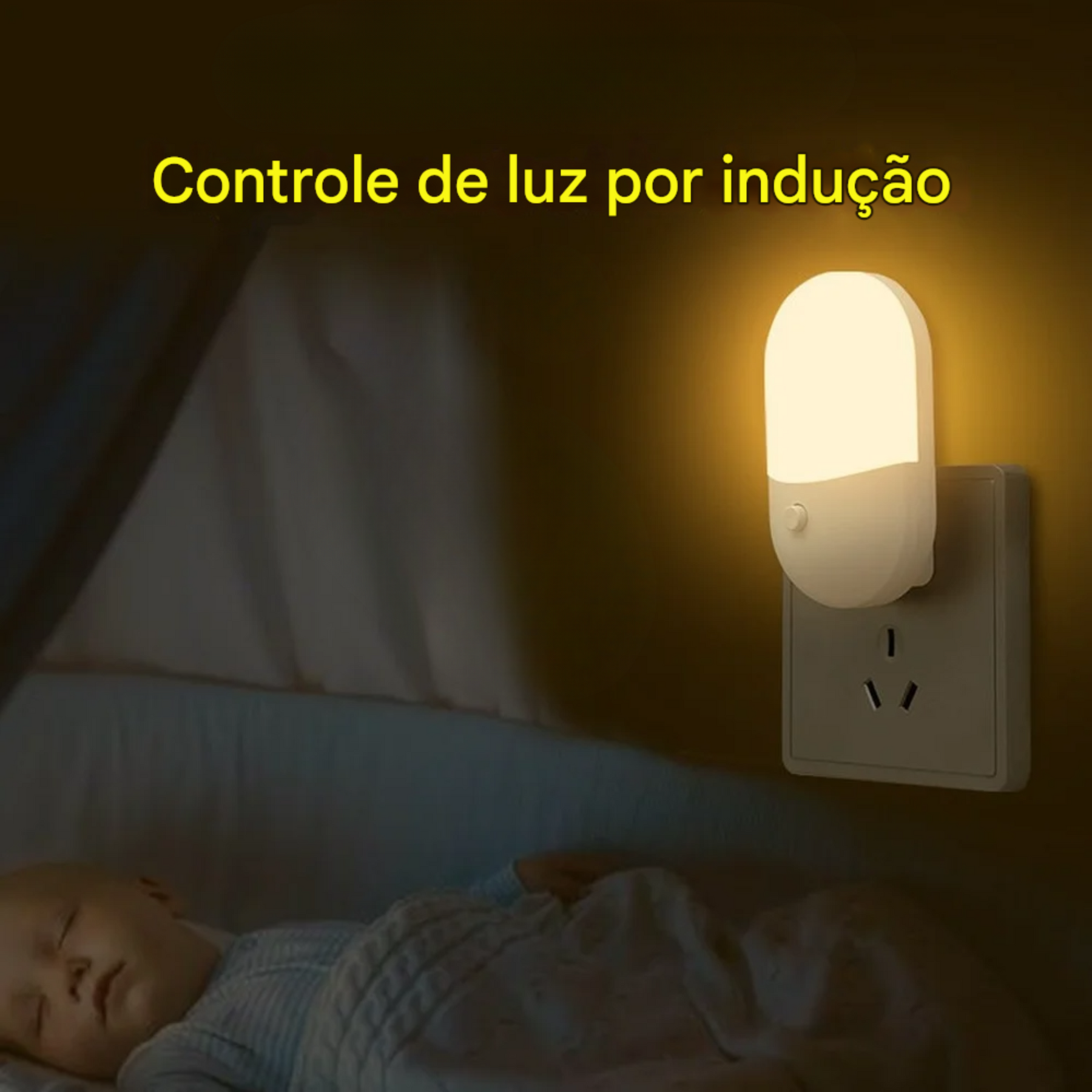 Luz Noturna LED de Tomada Para Ambientes Confortáveis