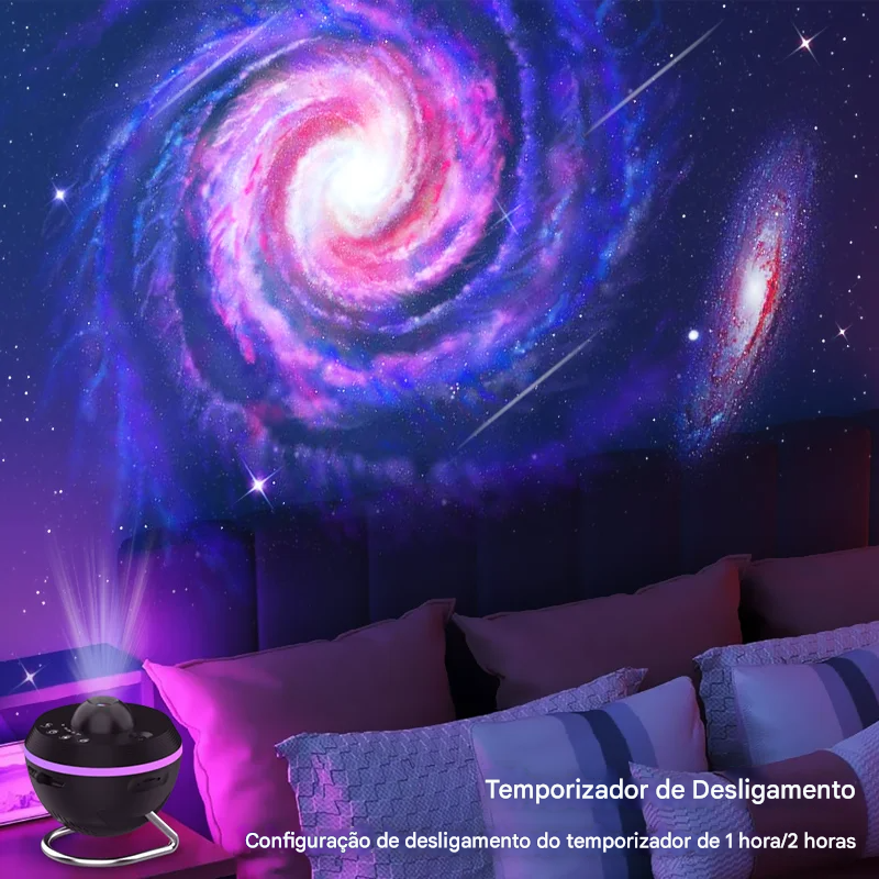 Projetor Galaxy Star Rotativa Com 12 Variações de Projeção