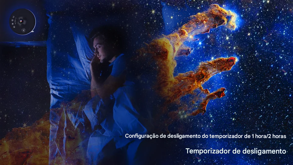 Projetor Galaxy Star Rotativa Com 12 Variações de Projeção