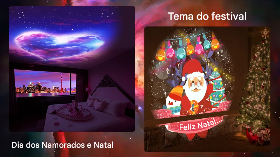 Projetor Galaxy Star Rotativa Com 12 Variações de Projeção