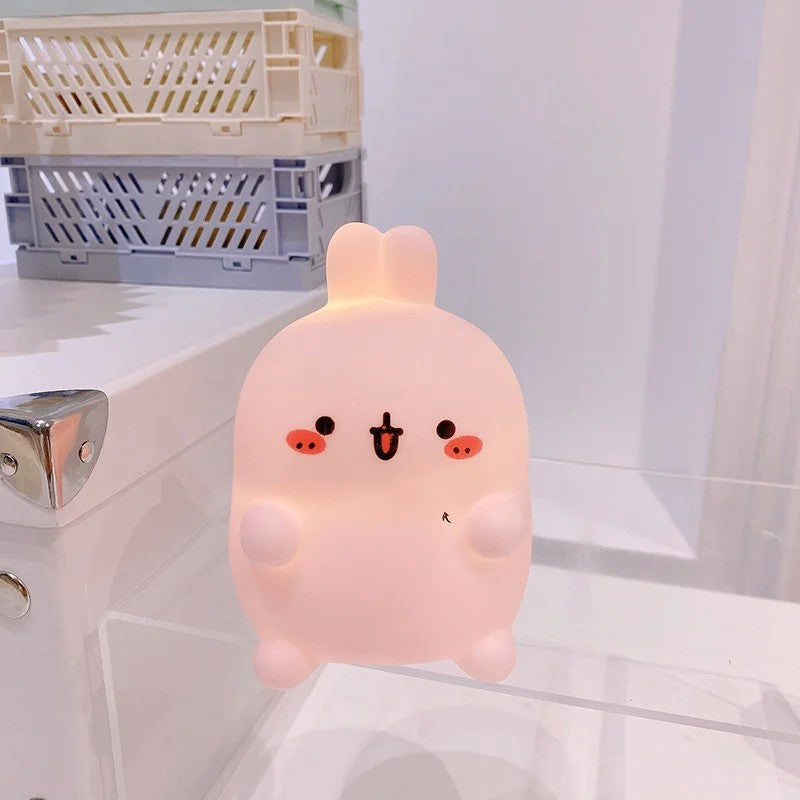 Luminária de Silicone LED Coelhinho Super Fofa e Delicada