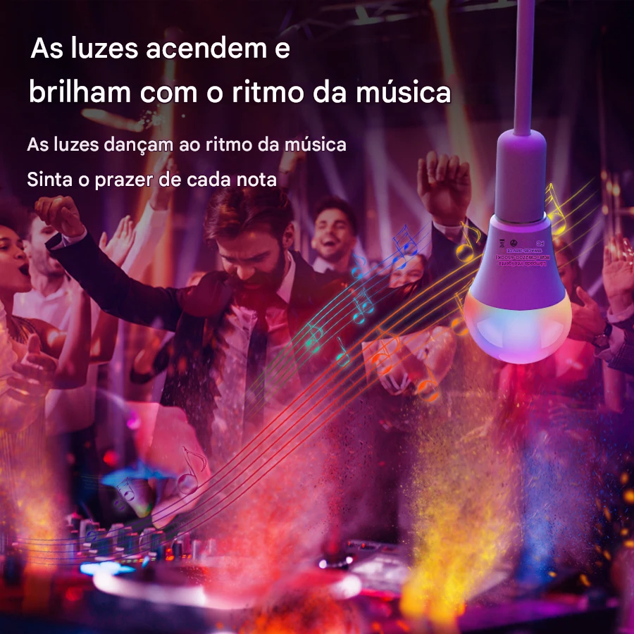 Lâmpadas LED RGB Tuya Smart WiFi