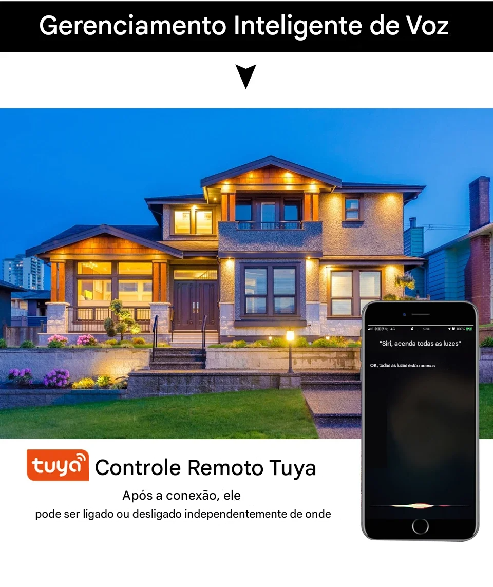 Lâmpadas LED RGB Tuya Smart WiFi