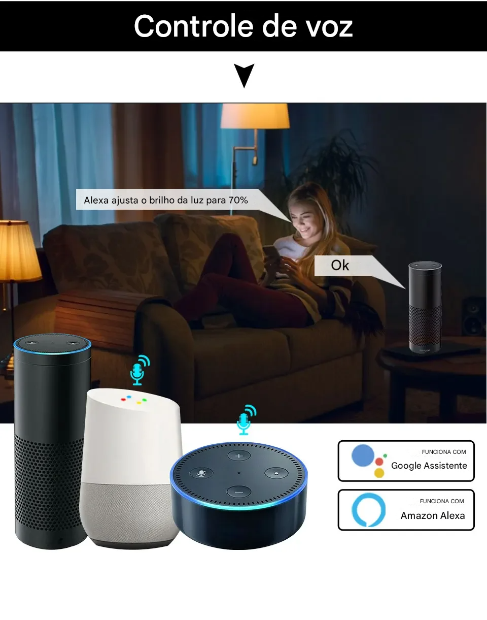 Lâmpadas LED RGB Tuya Smart WiFi