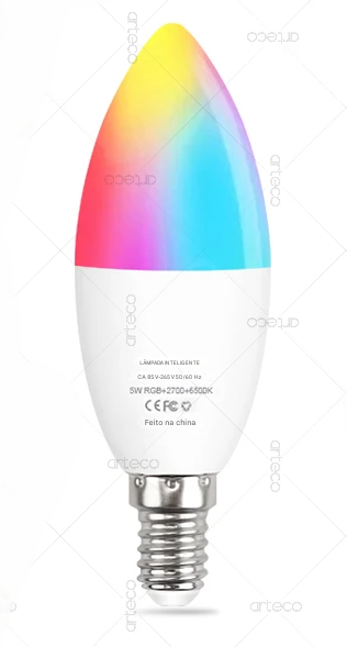 Lâmpada LED Inteligente Tuya com Controle por Wi-Fi, Zigbee ou Bluetooth