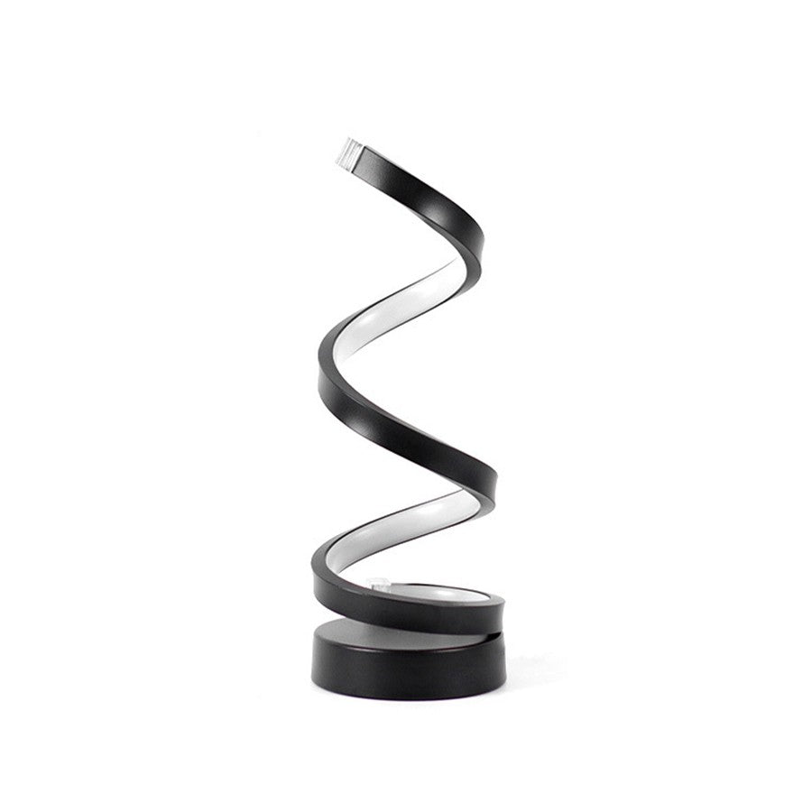 Luminária de Mesa LED Espiral Moderna com 3 Níveis de Brilho Reguláveis