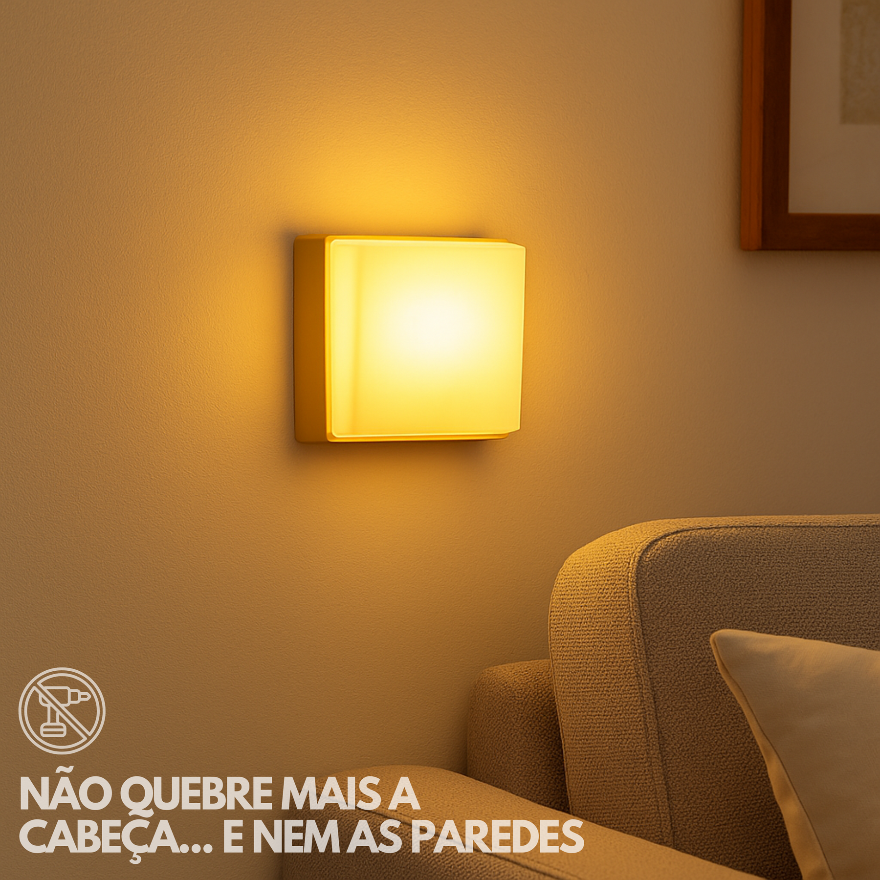 Luminária LED Versátil Sem Fio e Fixação Magnética Com Bateria Recarregável Resistente
