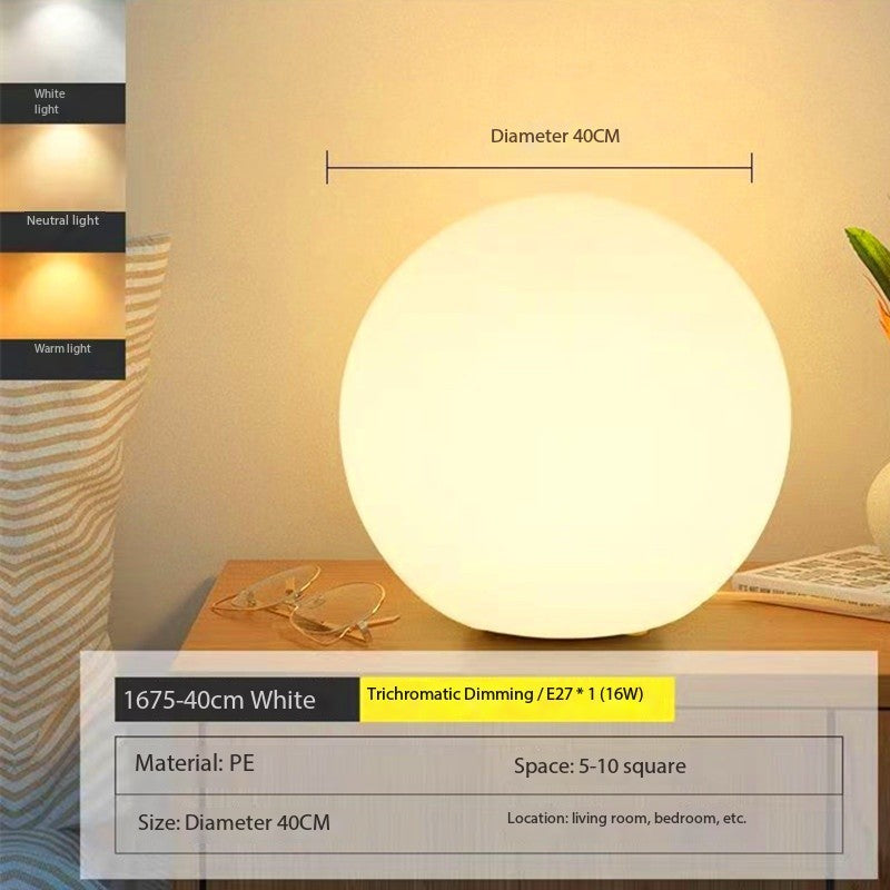 Luminária de Mesa Decorativa em Formato de Bola com Luz Ambiente Quente