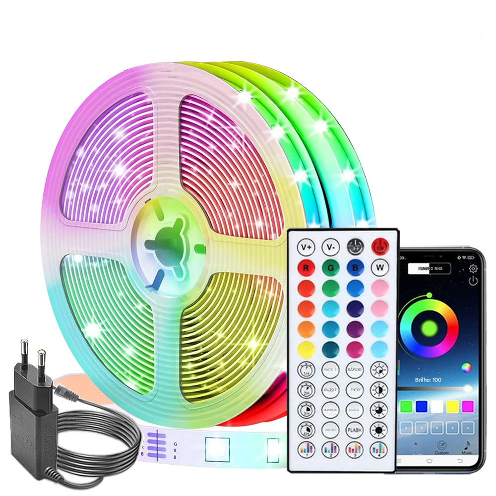 Fita LED RGB com Sincronização de Música para Ambientes Imersivos