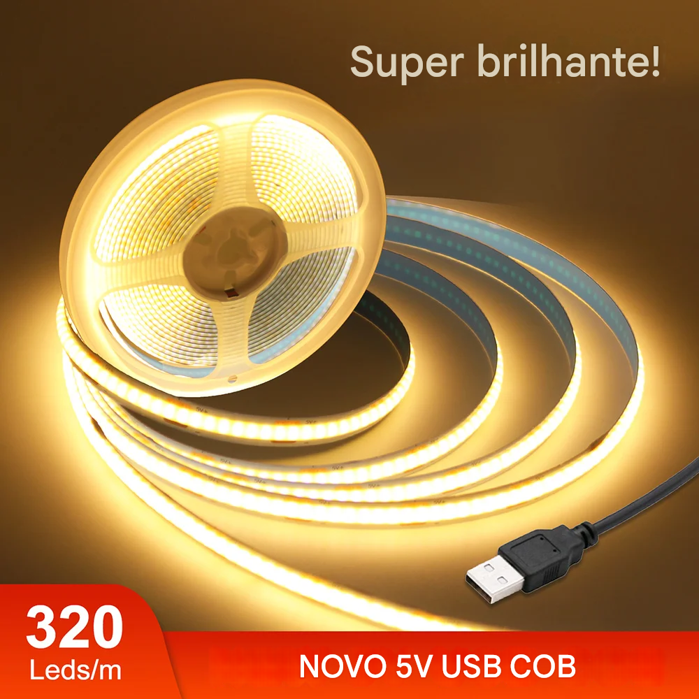 Fita LED com 320 LEDs/m Interligados e Resistentes