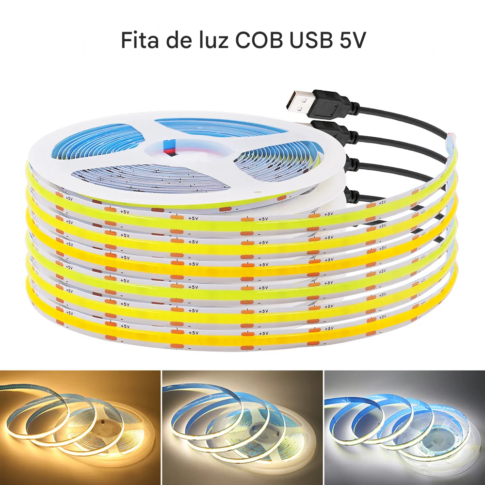 Fita LED com 320 LEDs/m Interligados e Resistentes
