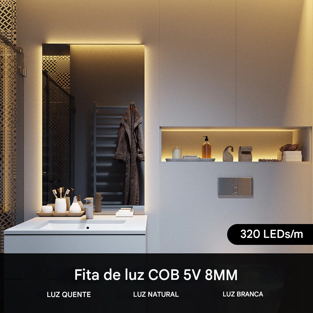 Fita LED com 320 LEDs/m Interligados e Resistentes