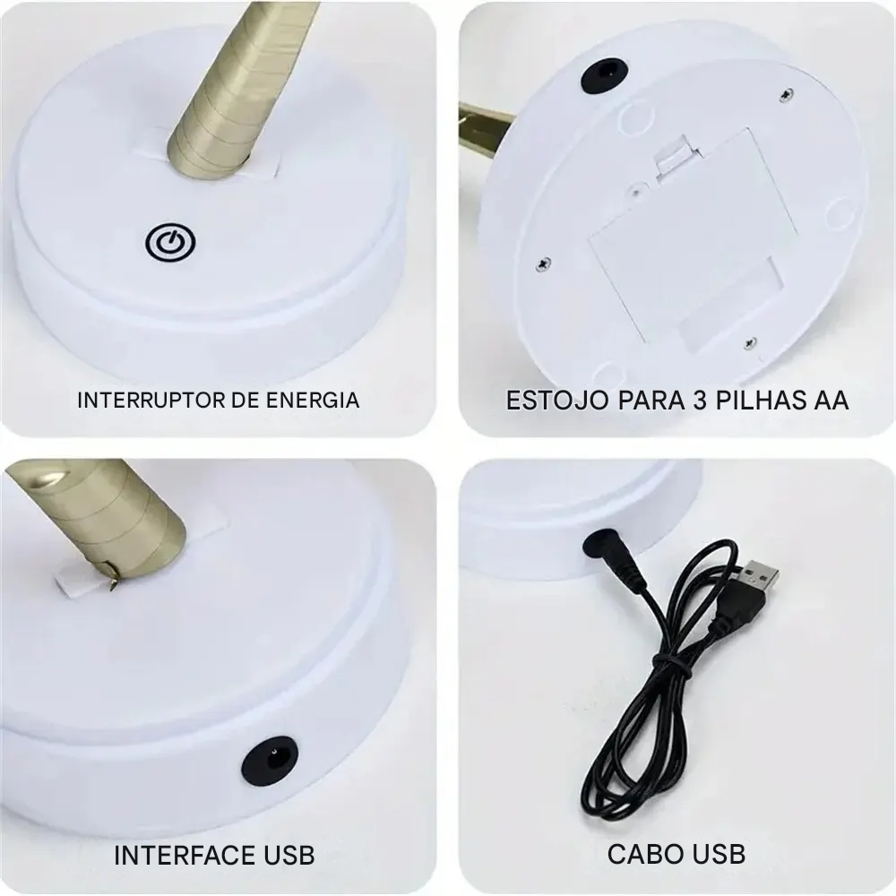 Luminária de Mesa LED em Formato de Folha com Luzes de Fadas USB para Decora