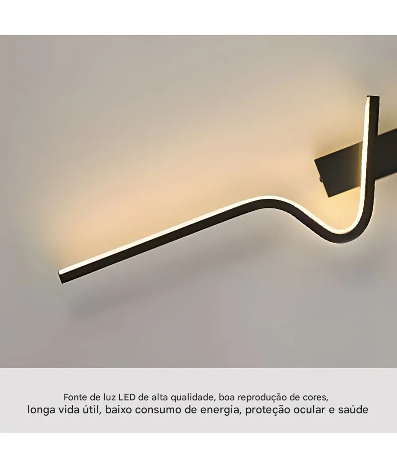 Arandela de Parede LED Moderna com Iluminação Direcionada para Cima e Baixo