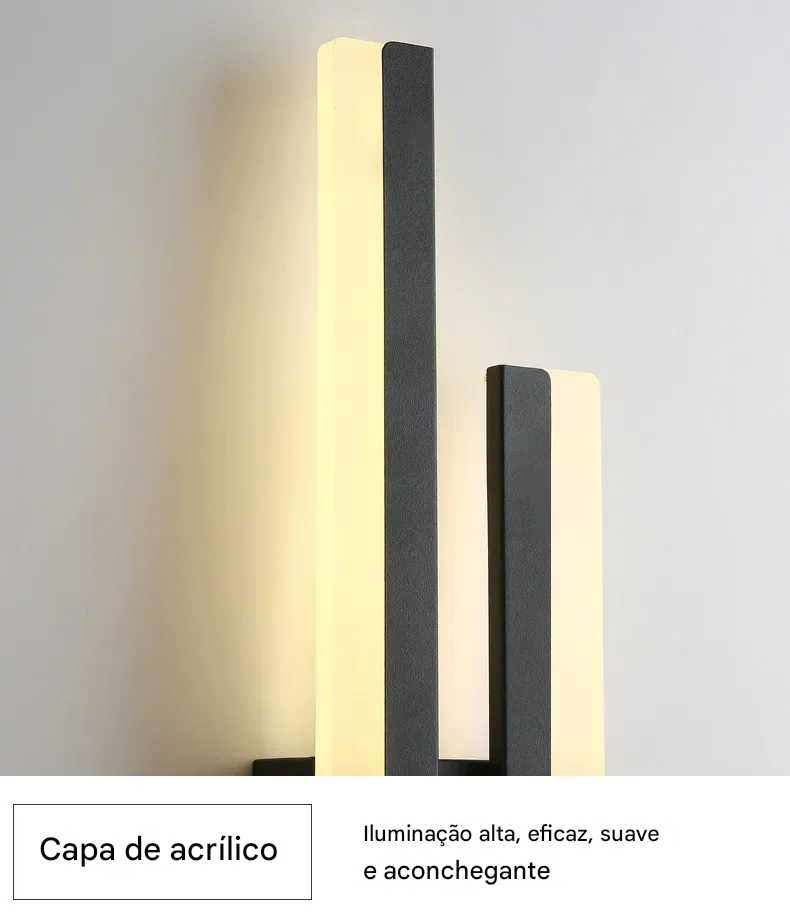 Arandela de Parede LED Moderna com Cobre e Cúpula de Acrílico