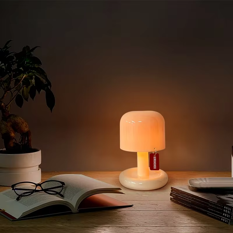 Luminária de Mesa LED Estilo Cogumelo para Decoração Moderna