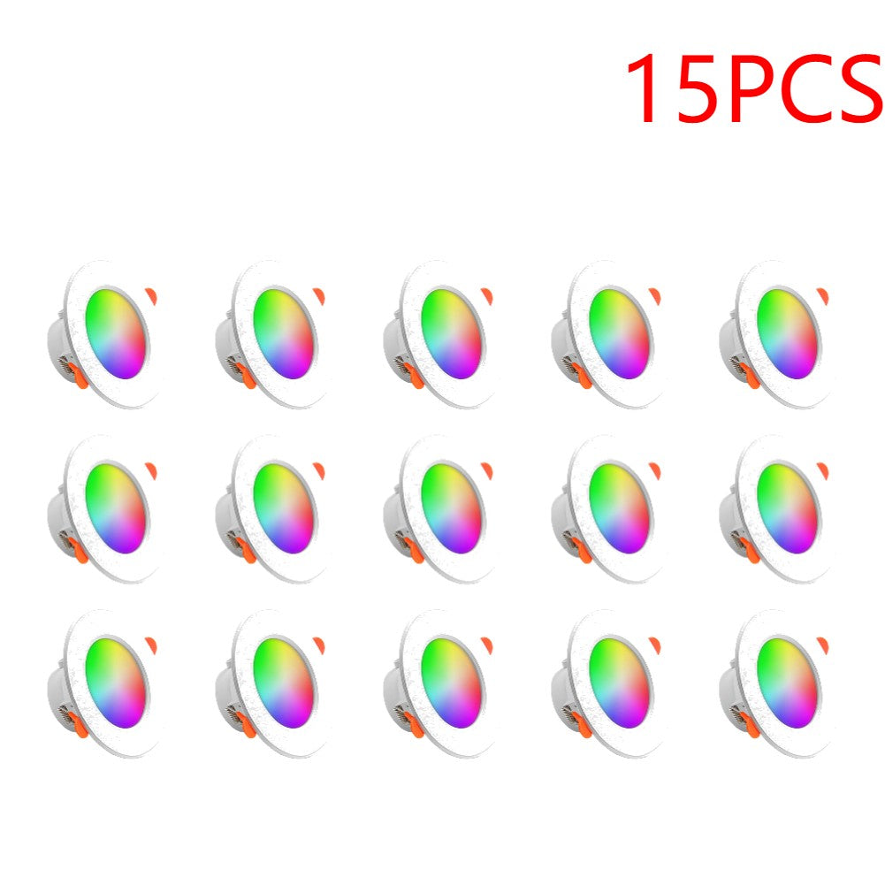 Kit 1-10 Spots de Luz LED Inteligente 10W RGB com Controle por App e Bluetoot