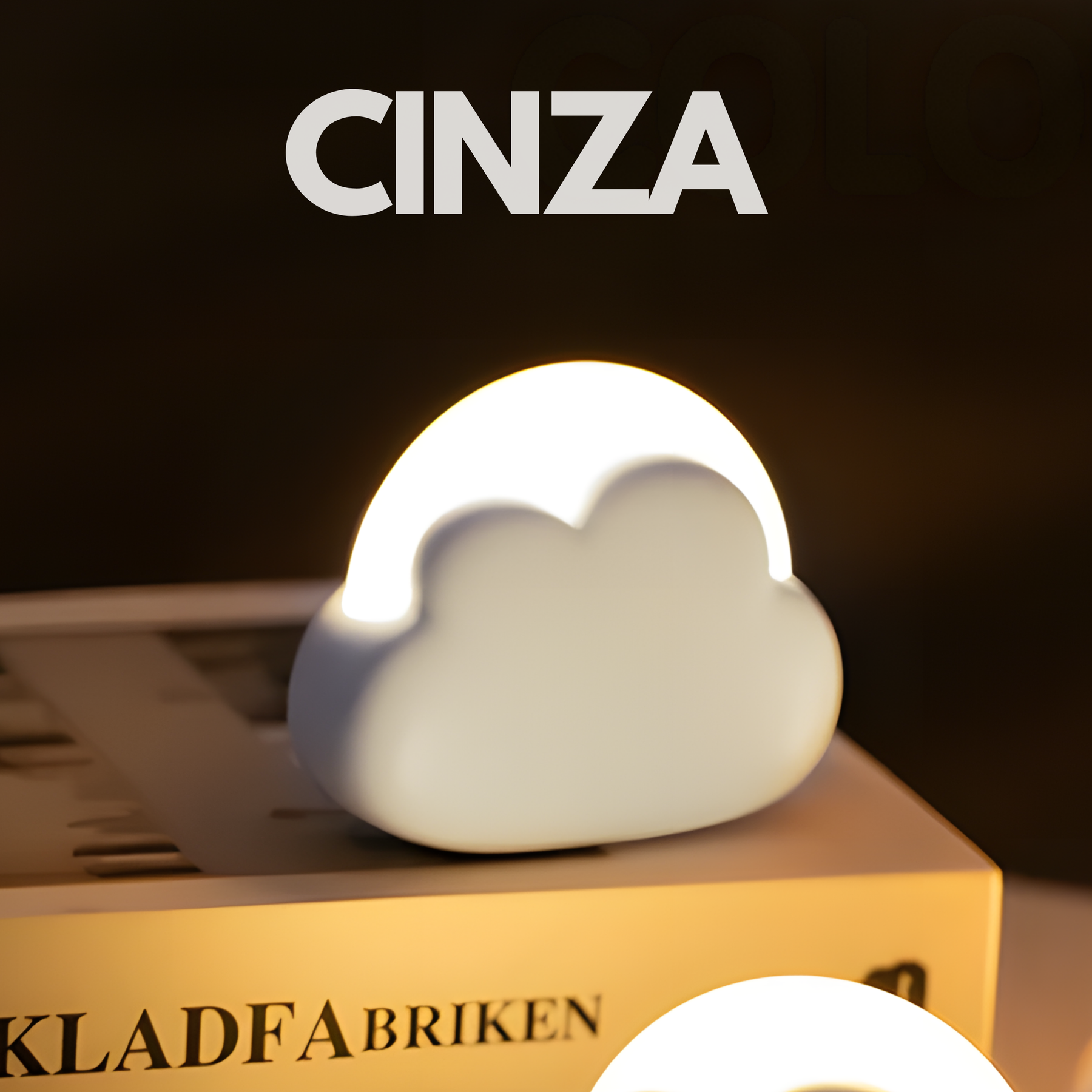 Luminária Mini Nuvem 4 Tons de Luz com Bateria Recarregável de 50hrs