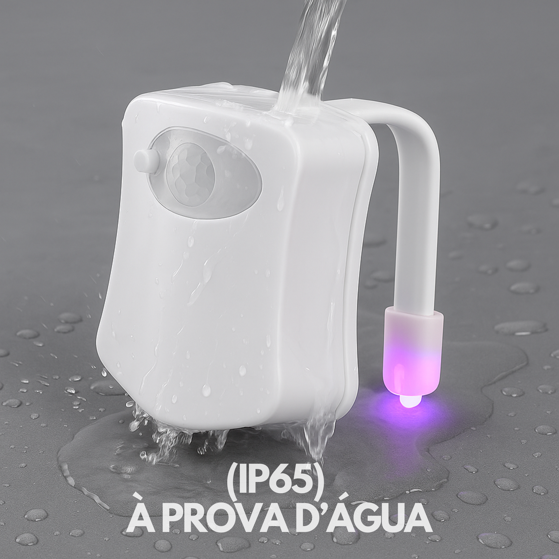 Luz para Banheiro LED com Sensor de Movimento RGB 8 Cores