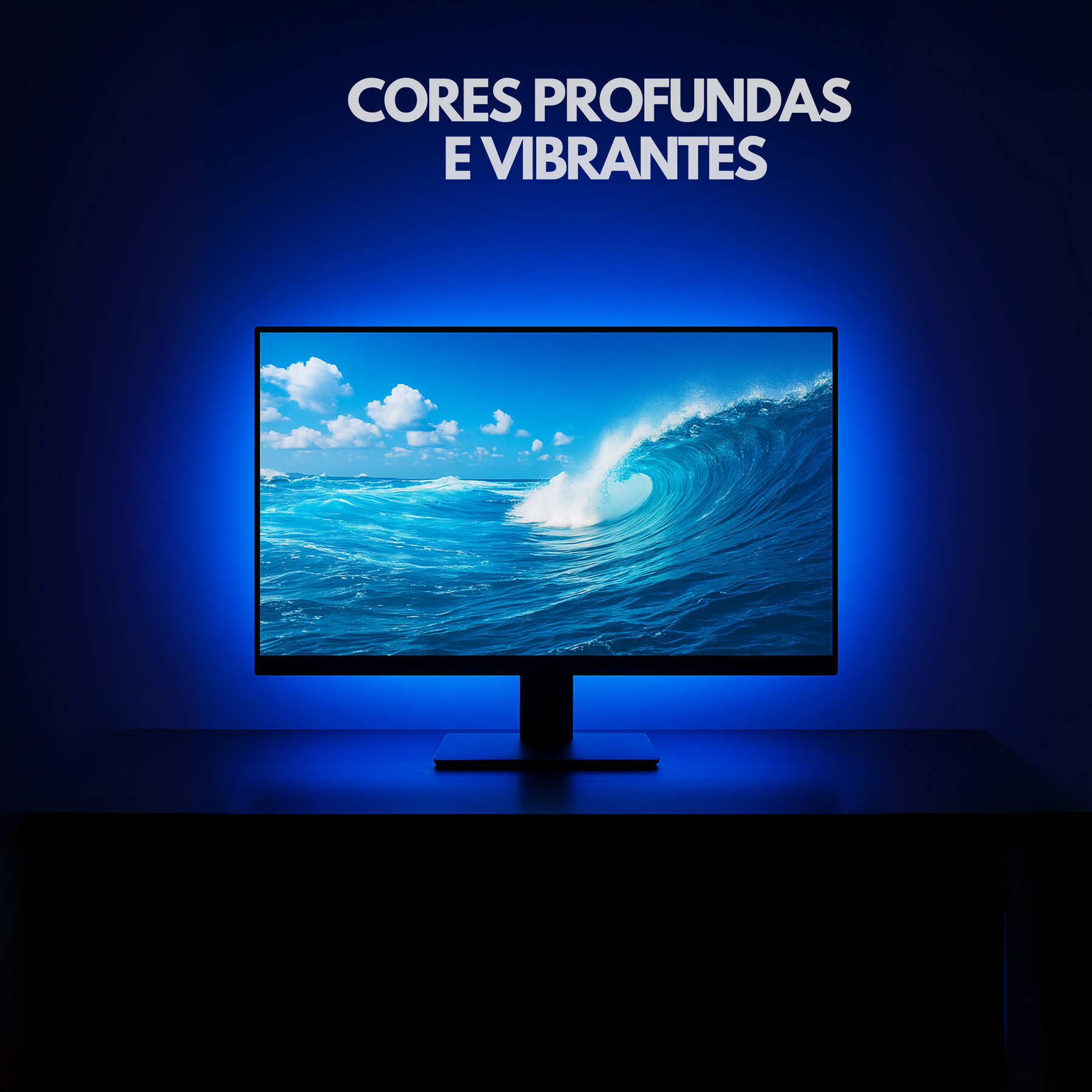Faixa de Luz LED RGB para Monitor com Sincronização de Cores e Atmosfera Imersiva