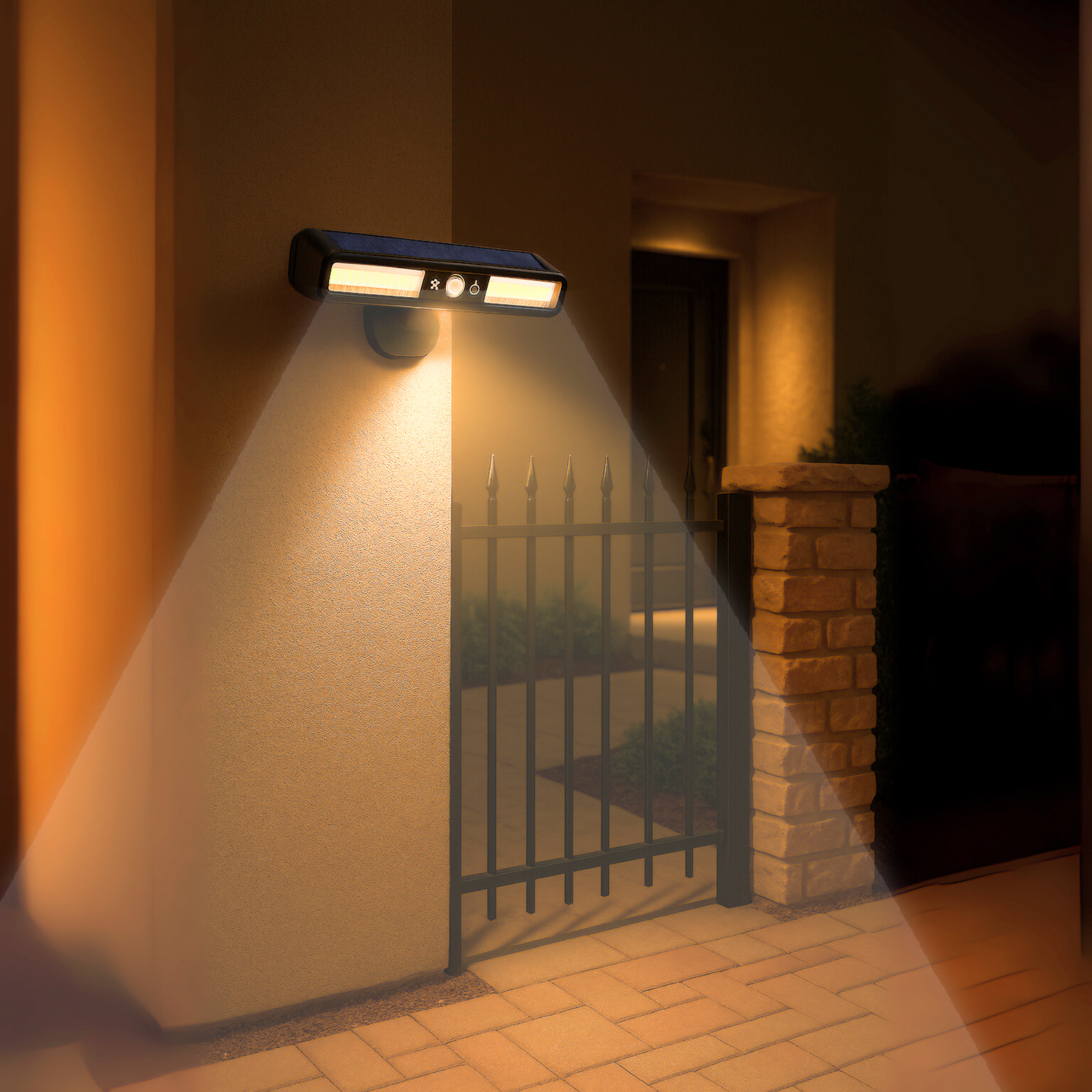 Luz Solar 36 LEDs com Clipe e Sensor de Movimento à Prova d’Água