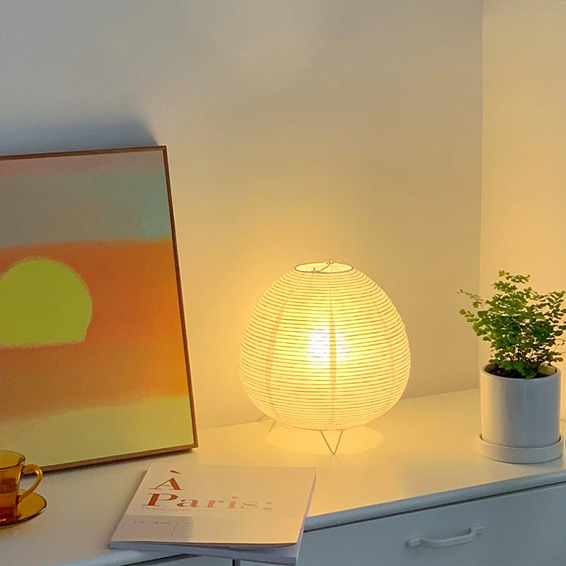 Luminária de Mesa LED Estilo Nórdico Wabi Sabi