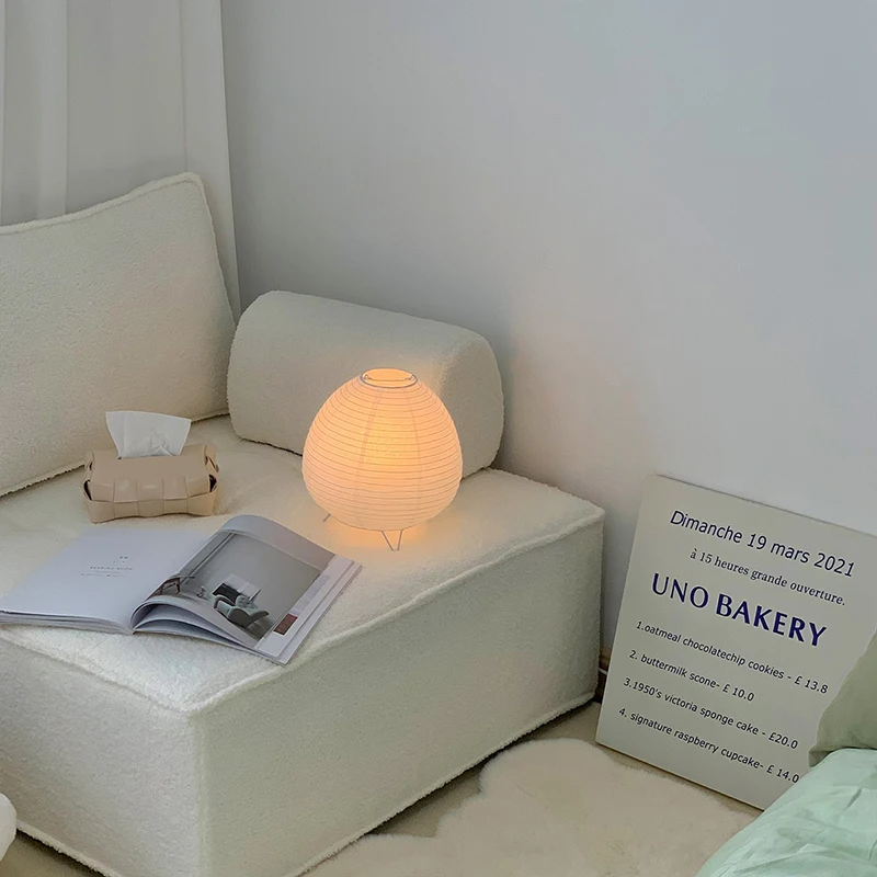 Luminária de Mesa LED Estilo Nórdico Wabi Sabi
