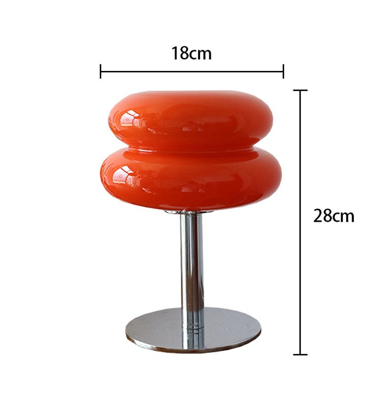 Abajur de Mesa de Vidro Macaron com Ajuste Tri Cromático e Proteção Ocular