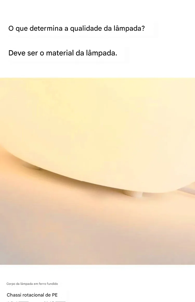 Luminária de Mesa Decorativa em Formato de Bola com Luz Ambiente Quente
