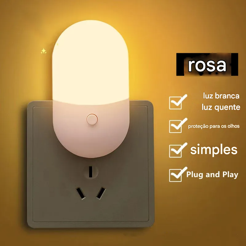 Luz Noturna LED de Tomada Para Ambientes Confortáveis