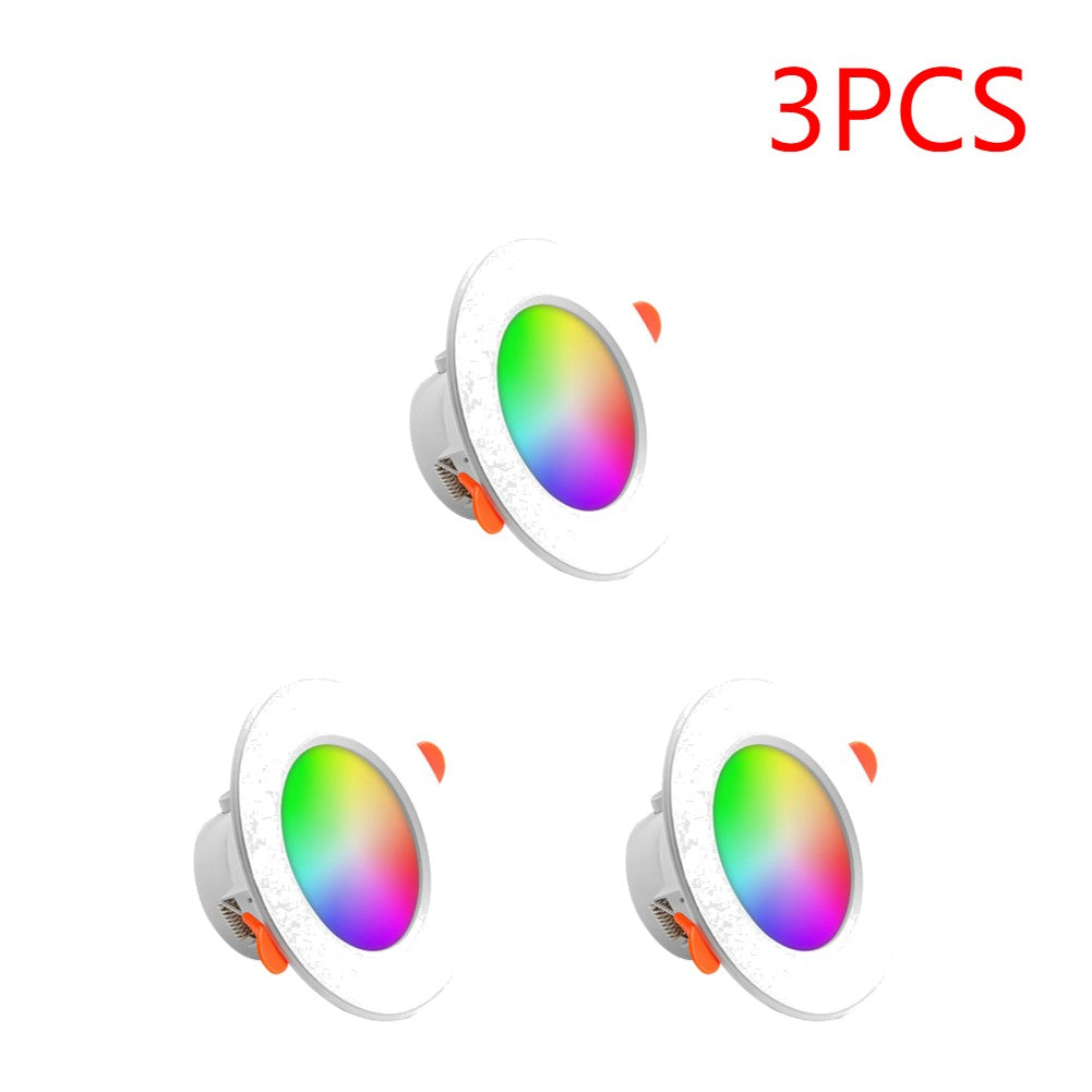 Kit 1-10 Spots de Luz LED Inteligente 10W RGB com Controle por App e Bluetoot