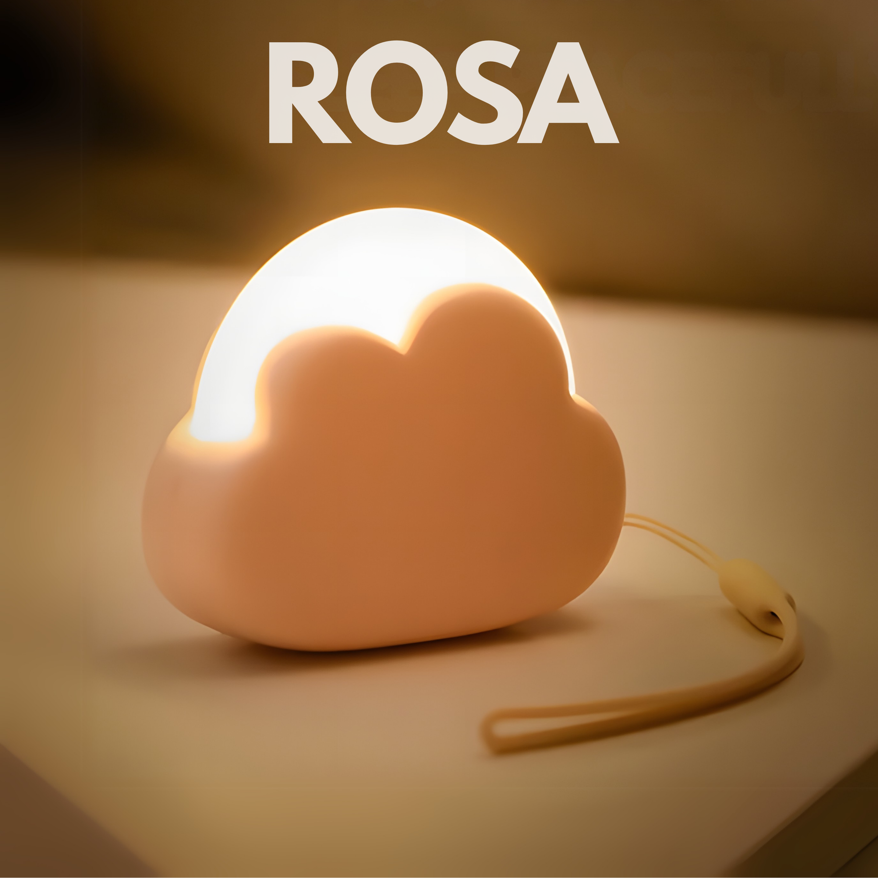 Luminária Mini Nuvem 4 Tons de Luz com Bateria Recarregável de 50hrs